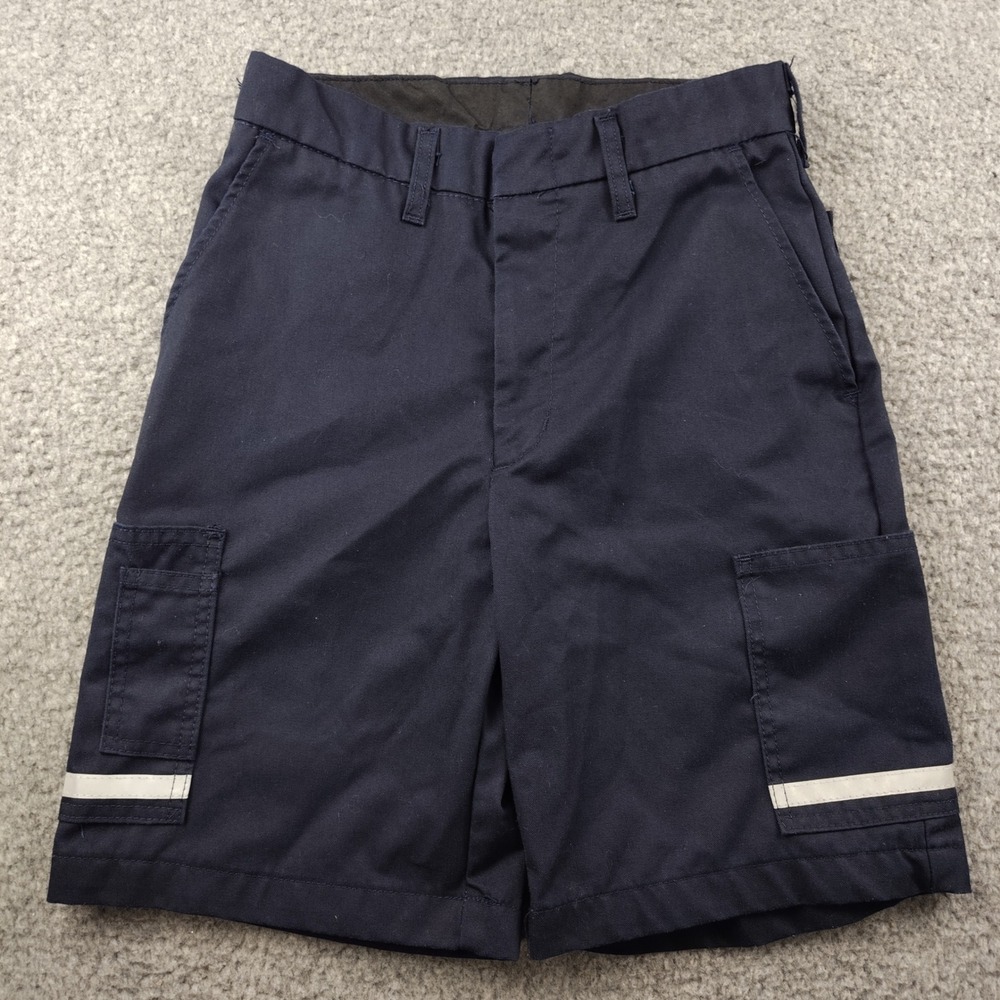 FedEx Cargo Shorts Mens 28 Stan Herman Navy Reflective Workwear EUC
